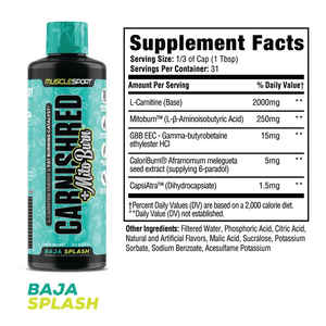 CarniShred®+ Mitoburn®  16oz Liquid -Non Stim  Metabolism Support
