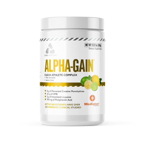 Alpha Gain Lemon Lime- Phosphatidic Acid, HMB, L-Leucine, & Creatine