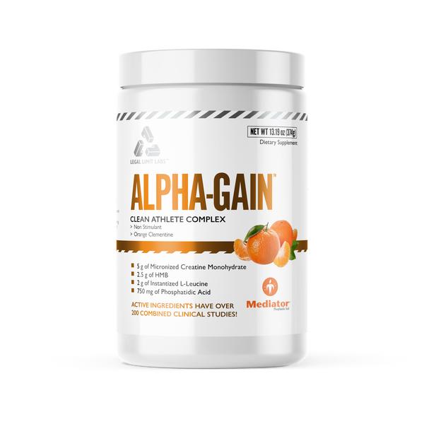 Alpha Gain Mandarin Orange- Phosphatidic Acid, HMB, L-Leucine, & Creatine