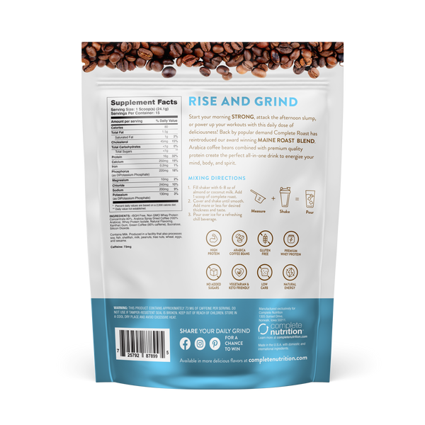 Complete Roast High Protein Coffee - French Vanilla - Maine Blend