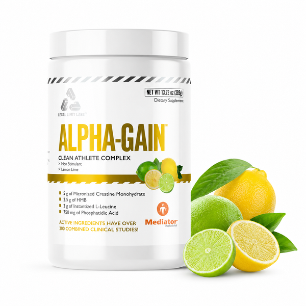 Alpha Gain Lemon Lime- Phosphatidic Acid, HMB, L-Leucine, & Creatine