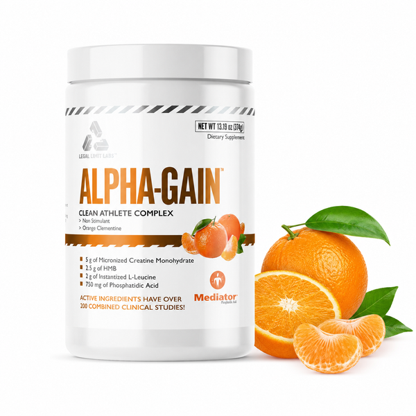 Alpha Gain Mandarin Orange- Phosphatidic Acid, HMB, L-Leucine, & Creatine